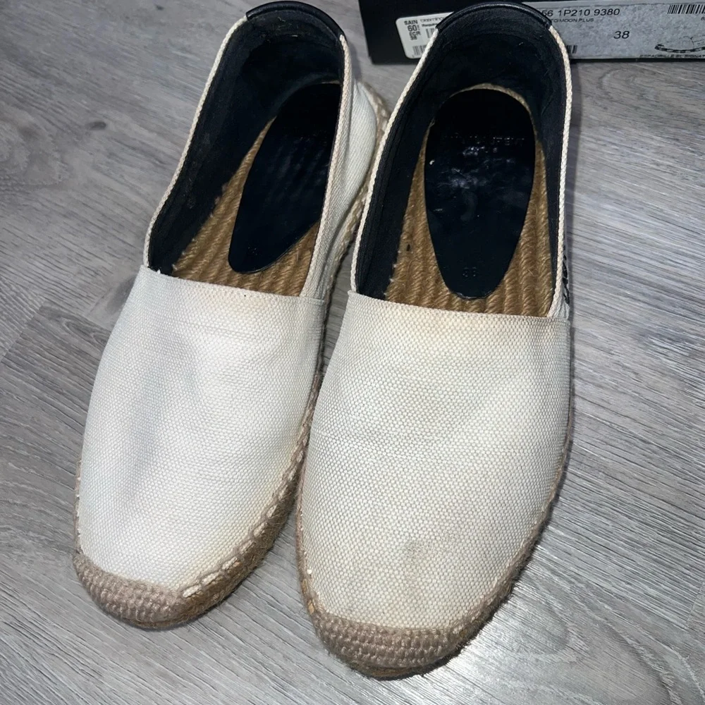 YSL Monogramme logo espadrille